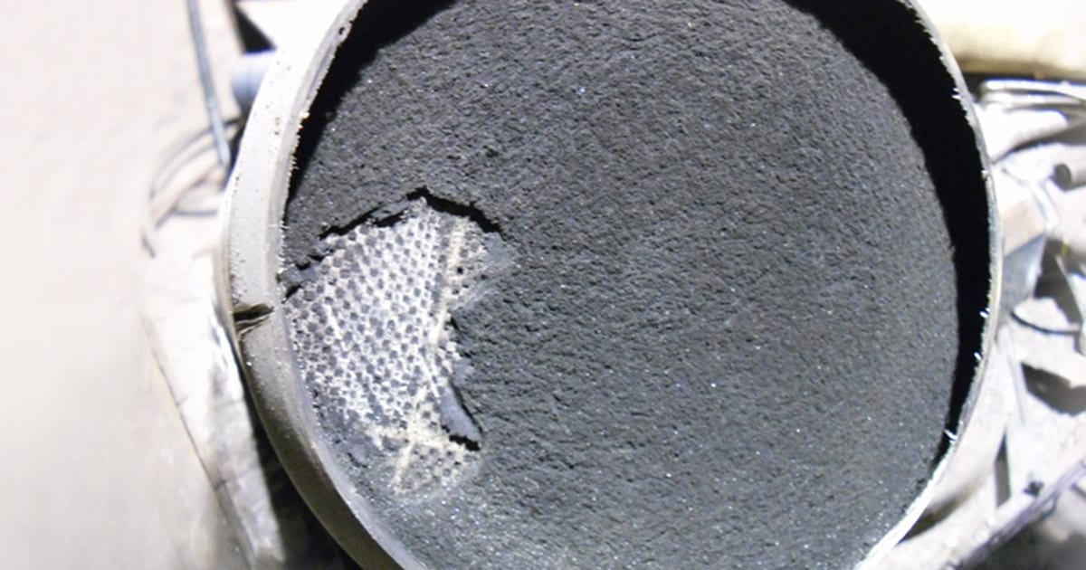 Clogged DPF soot filter